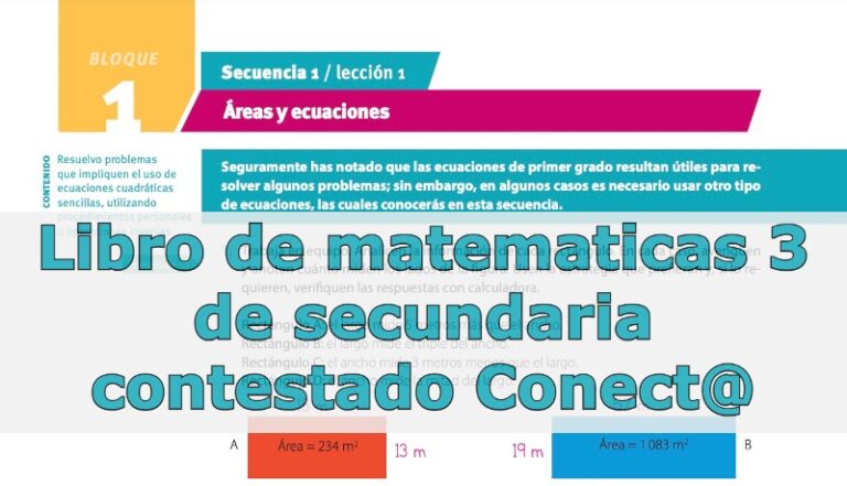 Conecta Más secundaria matemáticas 3 contestado